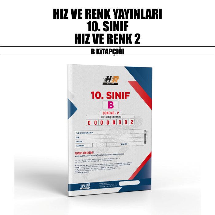 HIZ RENK 10.SINIF SÜREÇ ANALİZ SERİSİ 2-B - 25-26